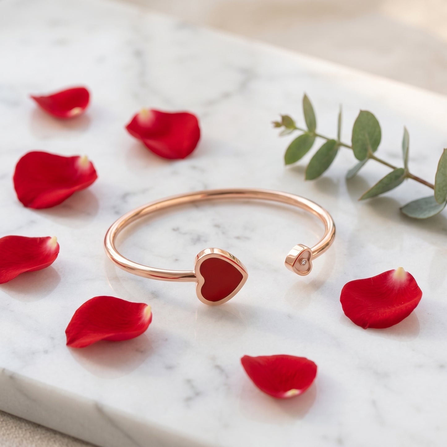 Bracelet Cœur Ouvert — Or Rose