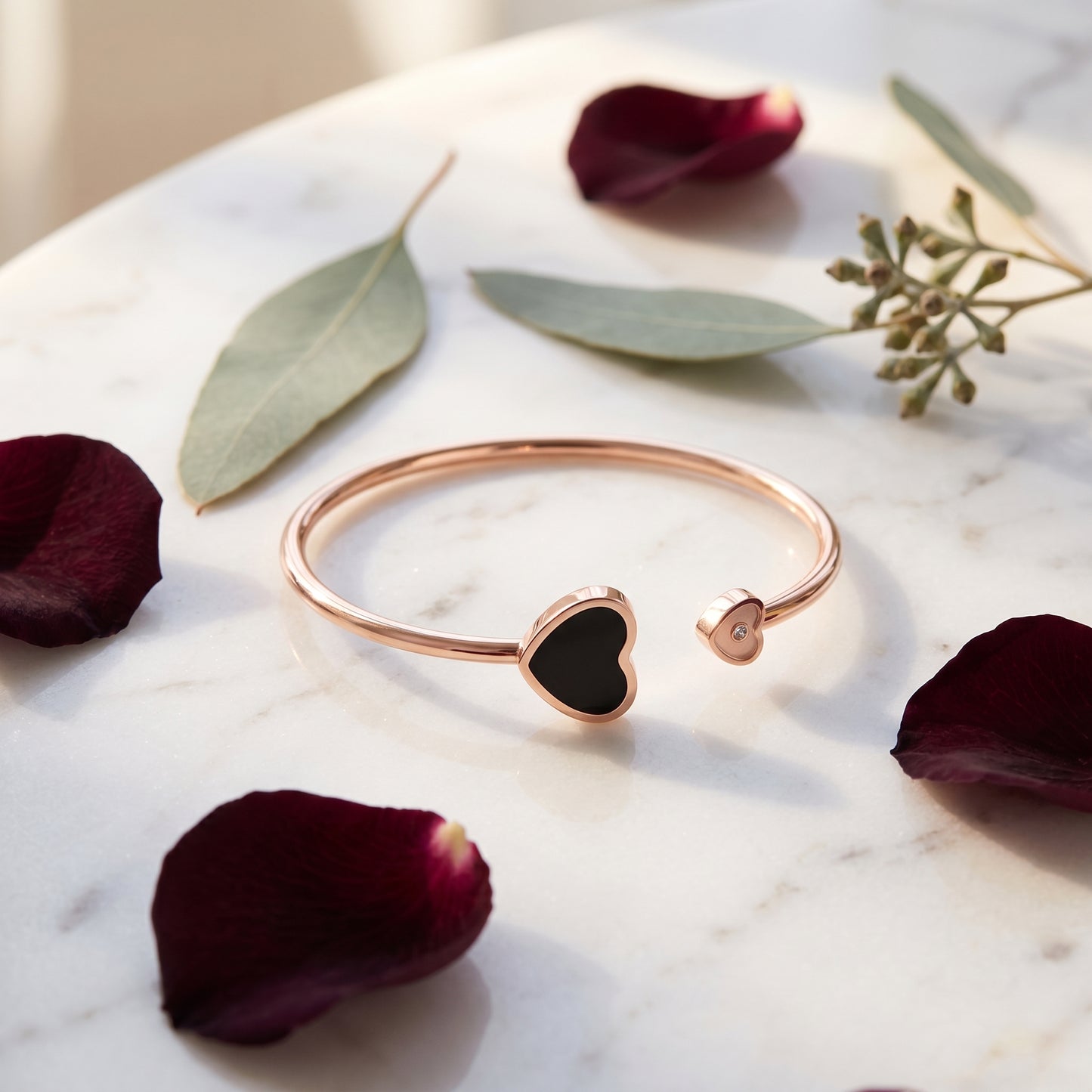 Bracelet Cœur Ouvert — Or Rose